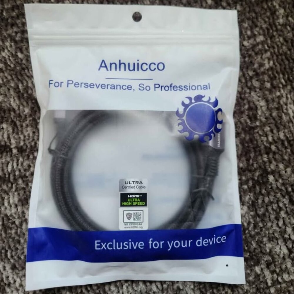 HDMI 2.1 Cable 6.5FT 8K Certified 48Gbps 8K 30Hz 60Hz 4K